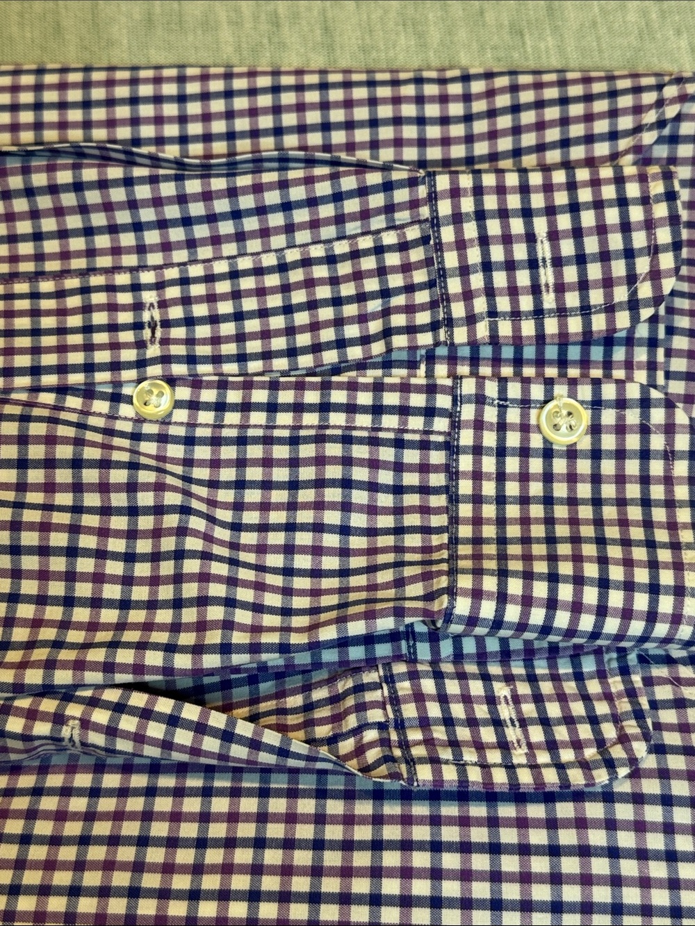 Polo by Ralph Lauren Men’s Navy and White Gingham Button-Down Shirt - Picture 9 of 9